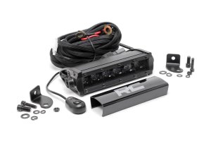 LED Light Bar - Rough Country - 6 Inch Single Row Black Series - Black